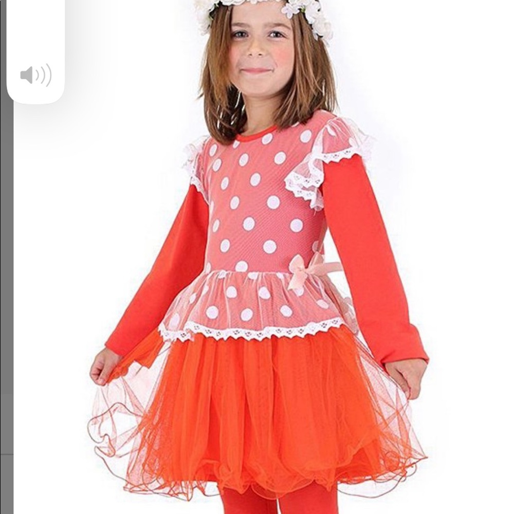 Polka dot girls dress size 7
